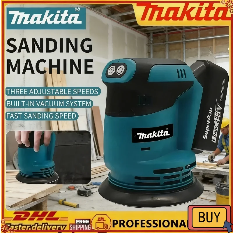 

Makita DBO180Z Cordless Rechargeable 18V Disc Brushless Random Orbital Sander Woodworking Sanding Putty Polishing Bare Tool