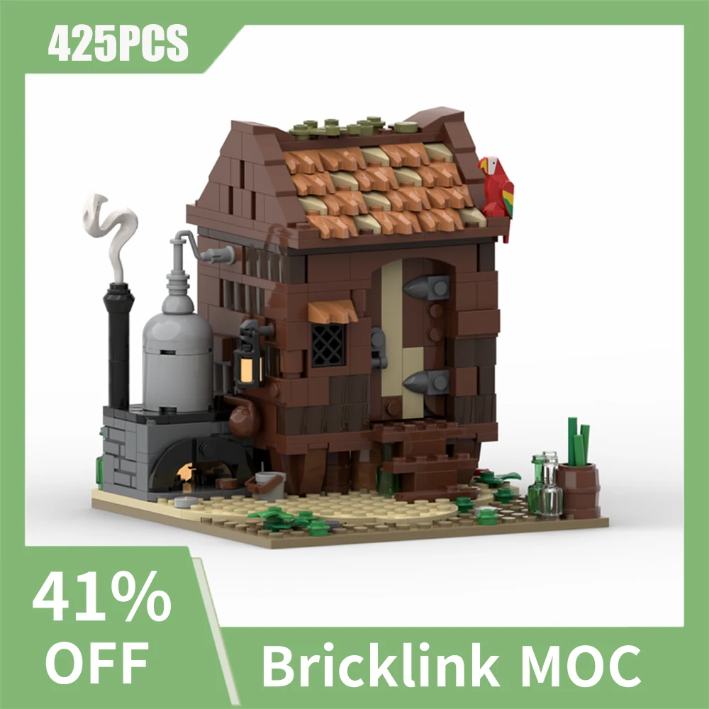 

New 425PCS medieval Pirate Series Rum Distillery model DIY creative ideas childToy birthdayGift Christmas building blocks Bricks