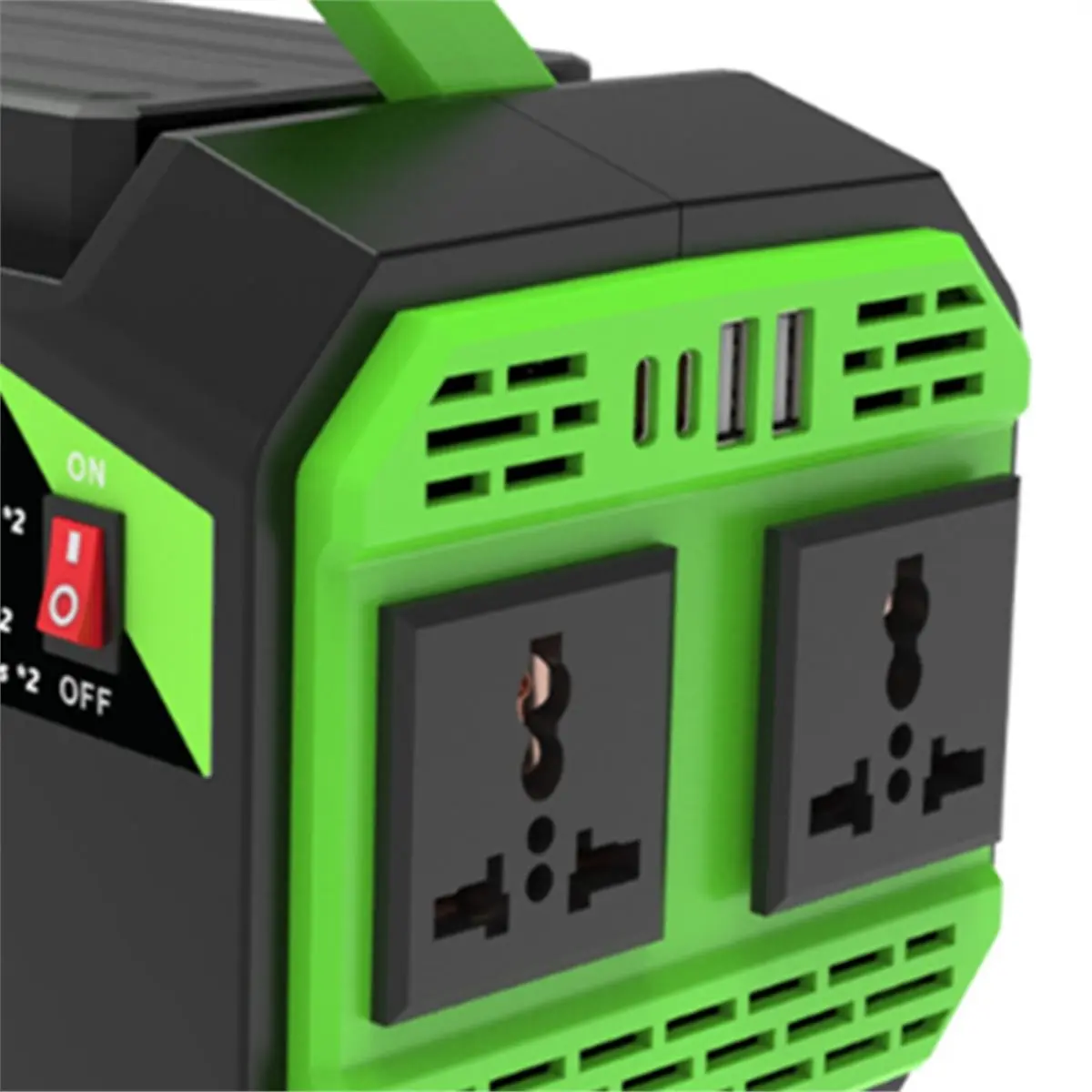 HDL Universal Socket 300W 12V to 220V Inverter Dual Outlets / 4 USB Fast Chargers Display / Car Power Inverters