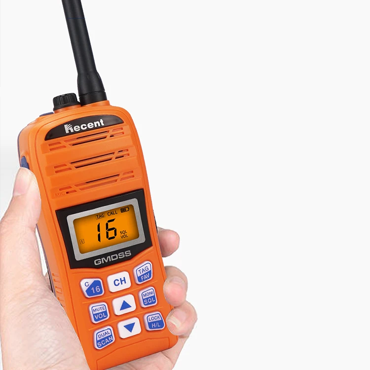 แบบพกพา GMDSS IPX7 กันน้ํากู้ภัยฉุกเฉิน CCS EC Walkie Talkie GMDSS VHF โทรศัพท์ไร้สายสองทาง