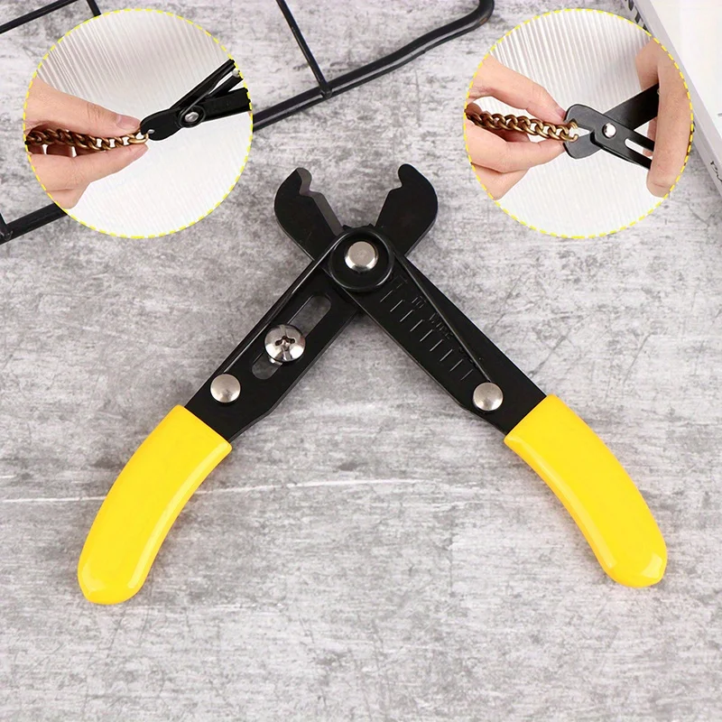

Professional Jewelry Chain Clamp Pliers Adjustable Toothless Riveting Tool DIY Chain Cutter and Opener for Jewelry Making