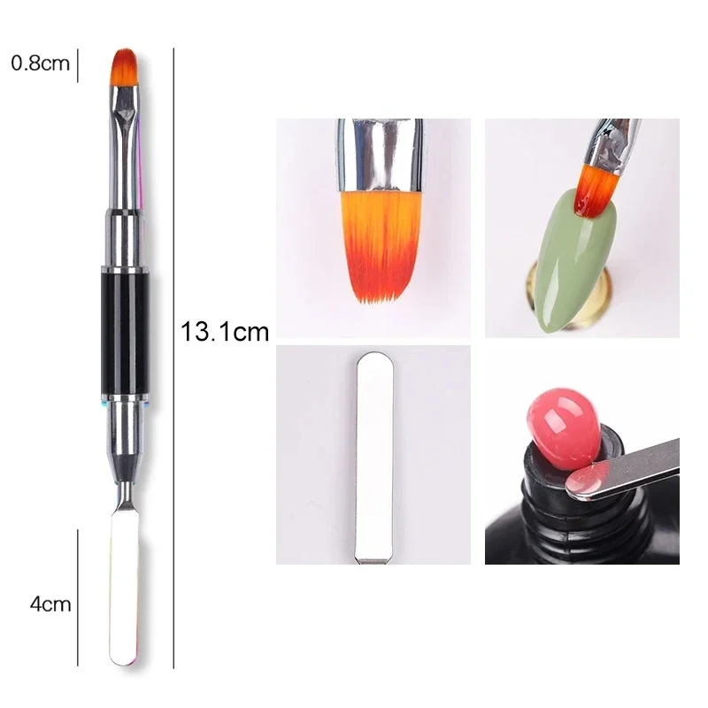 1PC/Double Head Nail Art Stripes Lines Liner DIY Painting Brush Liquid Powder Acrylic UV Gel Extension Drawing Pen