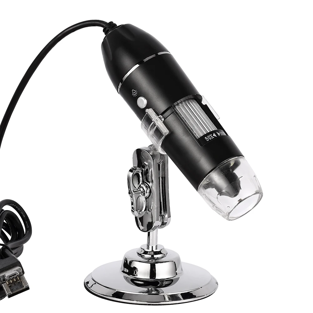 NEW USB digital microscope built-in LED 1600X 8 LED electron microscope endoscope zoom camera magnifying glass  lifting bracket