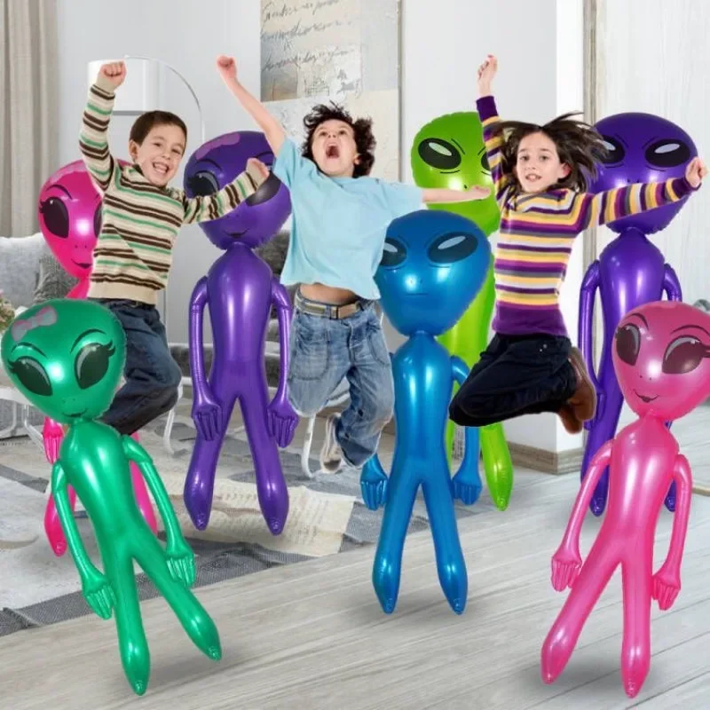 Lustige Jungen Mädchen Cartoon Aufblasbare Alien Spielzeug 125 cm Alien Spielzeug Halloween Party Bar Dekoration Kostüm Requisiten Party Gefälligkeiten