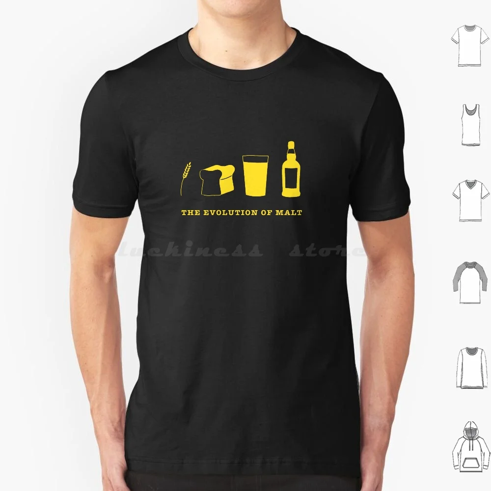 The Evolution Of Malt T Shirt Big Size 100% Cotton Whisky Malt Whisky Single Malt Scotch Scotch Whisky Whisky Malt Whisky