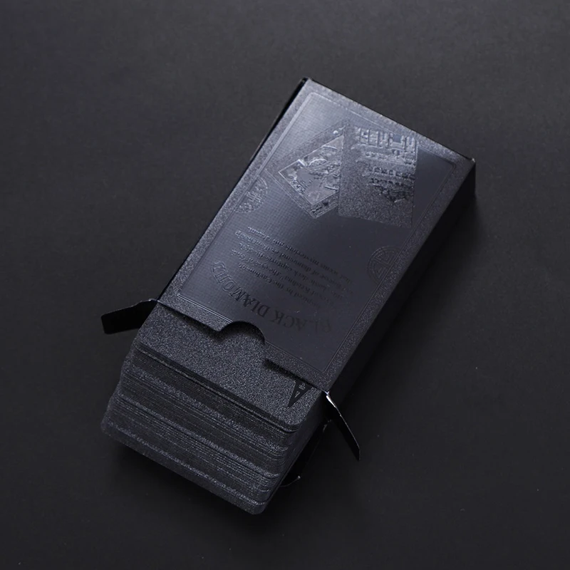

New Black Poker No Color Playing Cards Waterproof PET/PVC Plastic Poker Tourism Souvenir Board Game