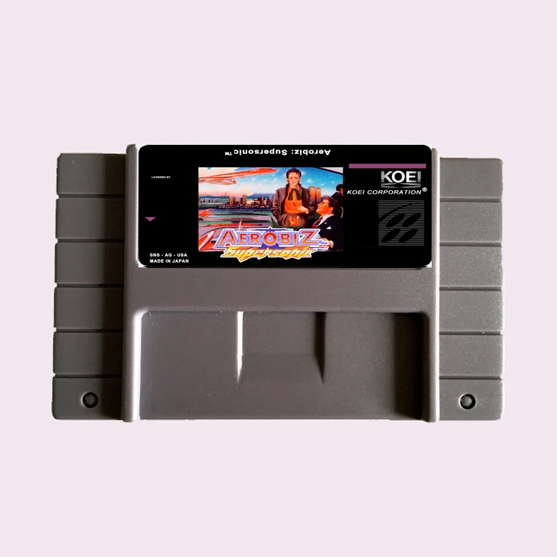 Save File AEROBIZ_SUPERSONIC  NTSC 16 Big Gray Game Card For USA Version Game Player