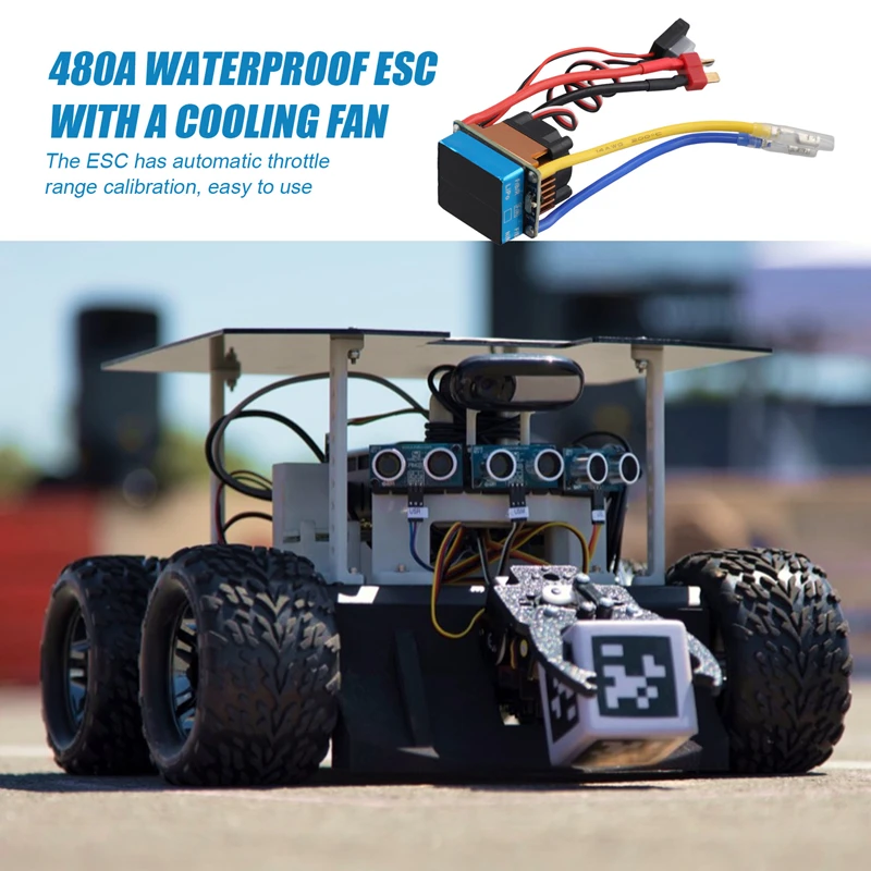 RC 480A Waterproof Brushed ESC Speed Controller With 5V/3A BEC For RC Car Truck Boat Hsp/Redcat/Hpi/Axial/Traxxas/Tamiya