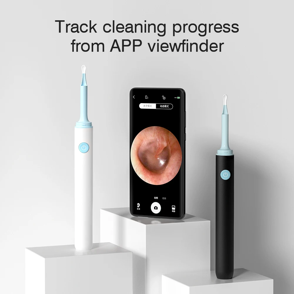 KERUI Smart Visual Ear Sticks Otoscope 5MP Endoscope Wax Removal Tool Earpick Mini Camera Health Care Ear Cleaner