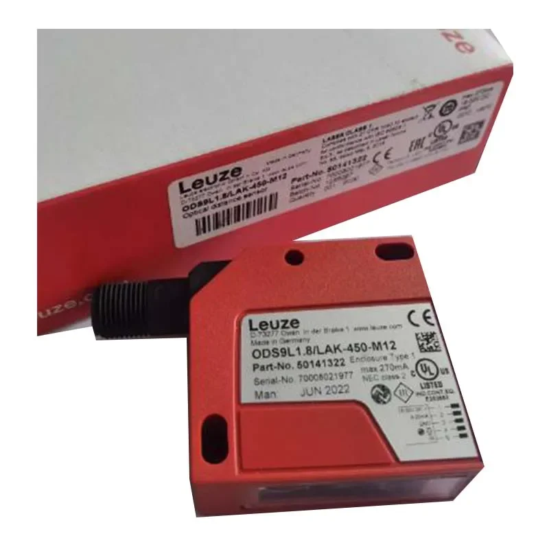 

ODS9L1.8/LAK-450-M12 Фотоэлектрический датчик Новый оригинальный оптический датчик ODS9L1.8/LAK-450-M12