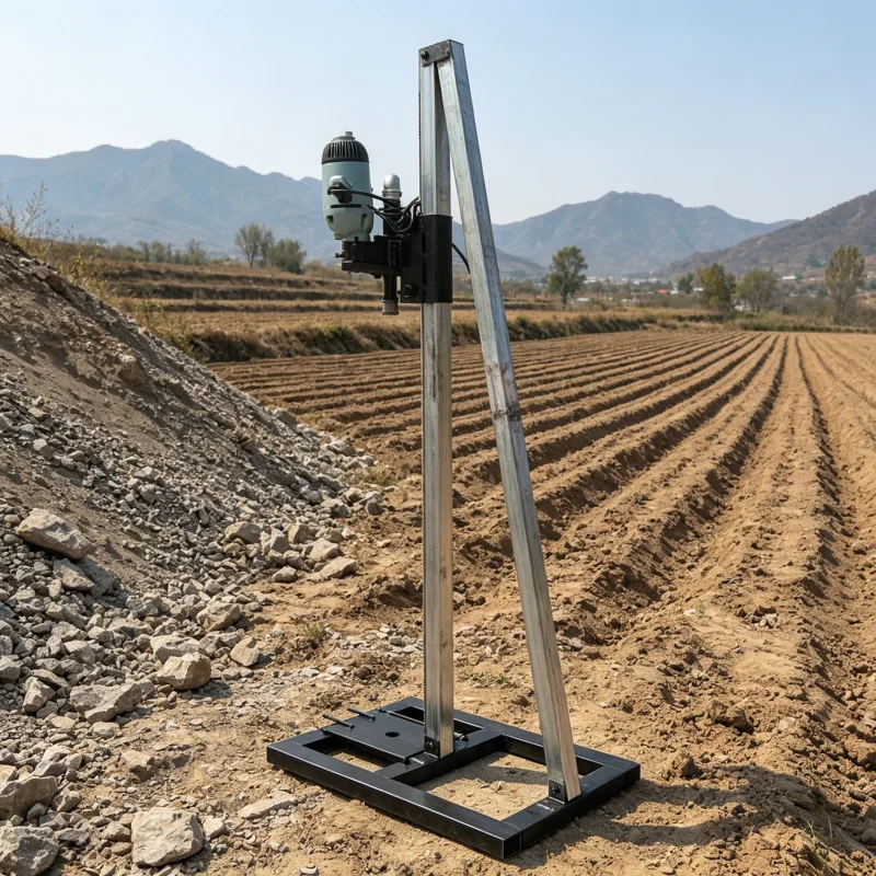 Customized Water Well Drilling Rig Vertical Frame Handheld Portable Drill High Torque Easy Maintain Home Irrigation Farm 60M