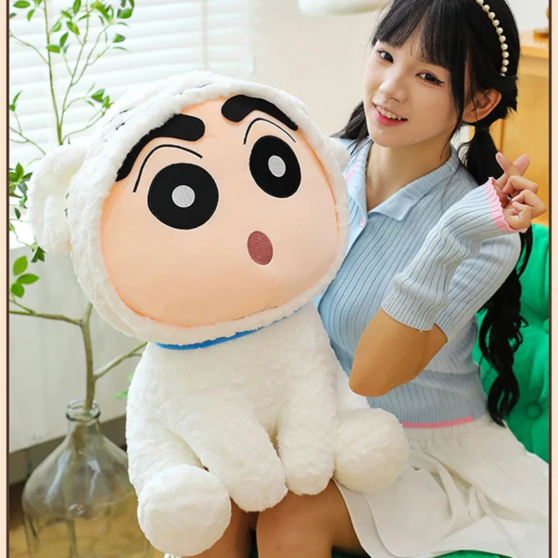 

36-60cm Crayon Shin-Chan Cosplay Noob Dog Plush Toys Fluffy Stuffed Doll PP Cotton Sleeping Pillow Kids Gifts Claw Machine Prize