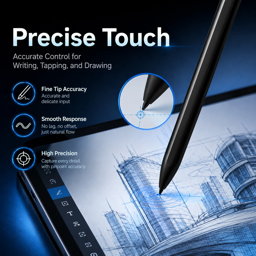 2026 Magnetic Stylus S Pen for Samsung Tab S6 Lite S7FE S8 Plus S9 Ultra 4096 Level Pressure Sensing Eraser Plug & Play No Pair