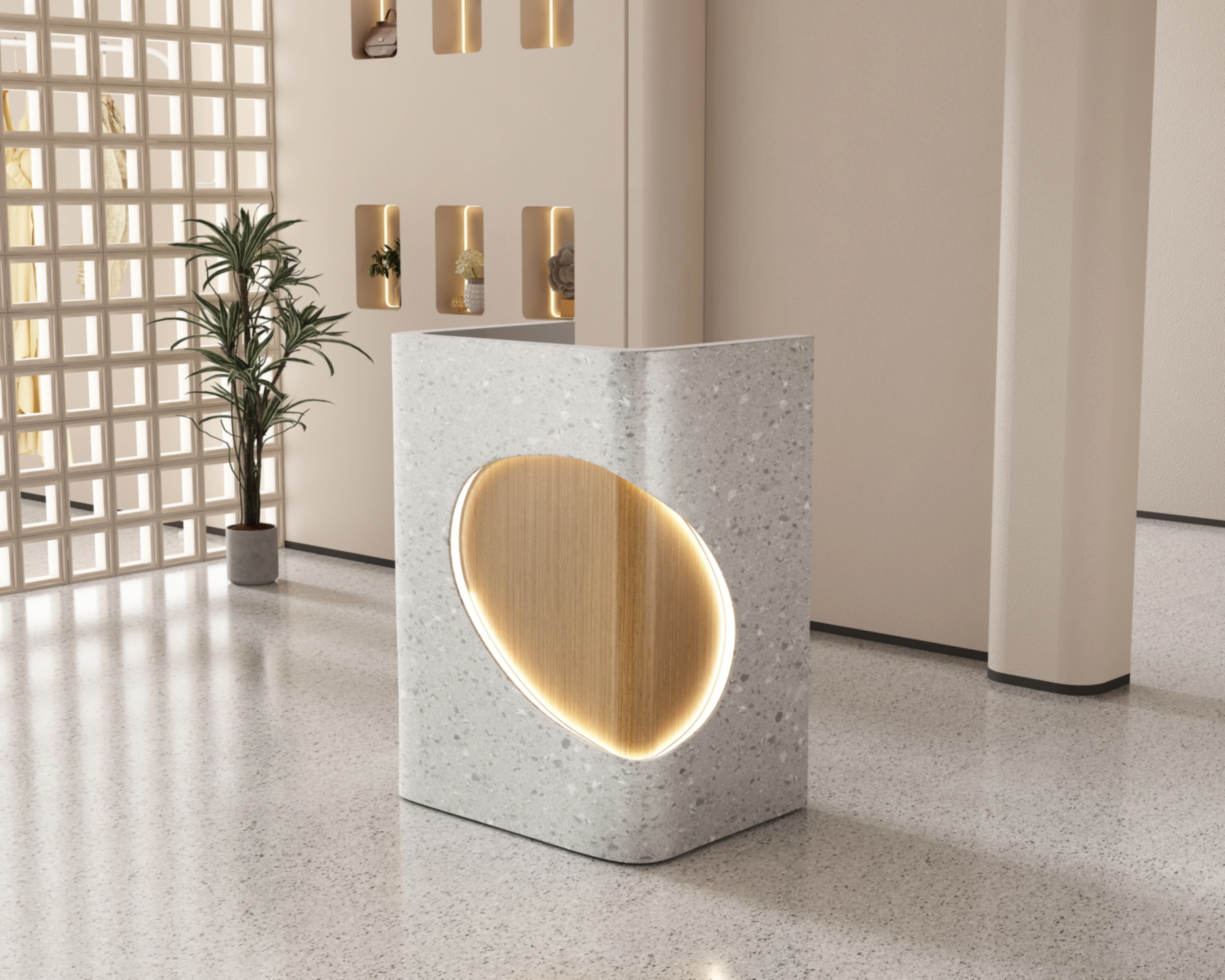 

Изготовленная на заказ современная минималистичная лакированная стойка регистрации отели 4S магазины рестораны креативный бар-высококачественная небольшая консультационная стойка