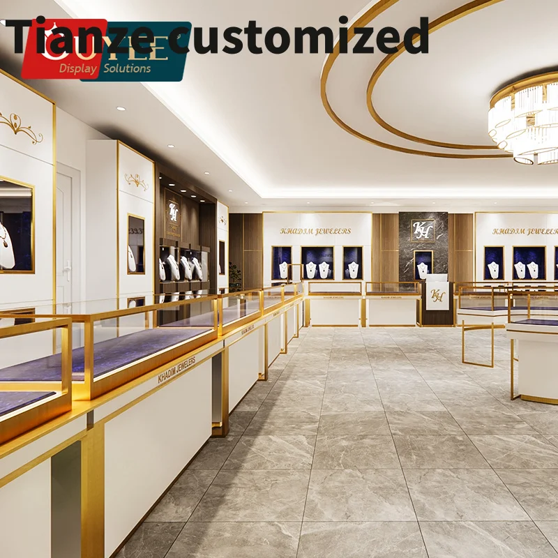 

Customized-High End Jewelry Store Display Showcase Shop Counter Design Jewellery Showroom Designs Jewelry Furniture