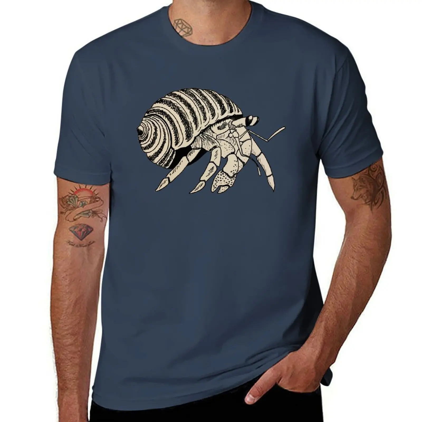 

Hermit Crab Line Art T-Shirt t shirt man luxury man t shirt cotton high quality T-Shirt