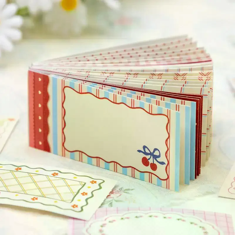 30Pcs Vintage Border Note Stickers | DIY Scrapbooking & Journaling Decorative Paper Supplies
