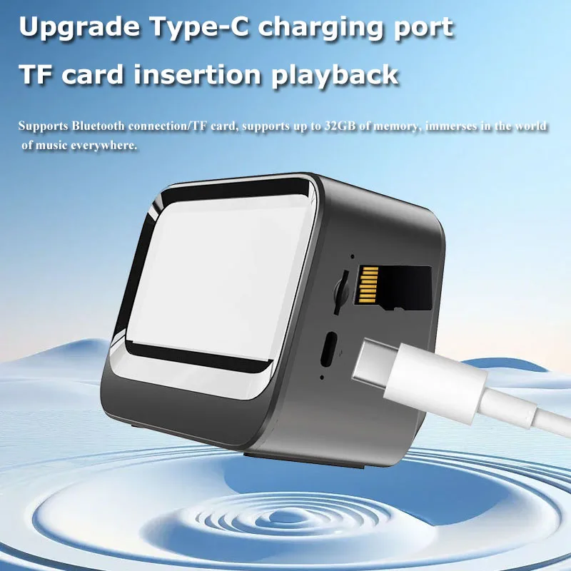 Mini alto-falante portátil Bluetooth, despertador duplo, barra de som sem fio, display LED grande, leitor de música, suporte TF Card Play