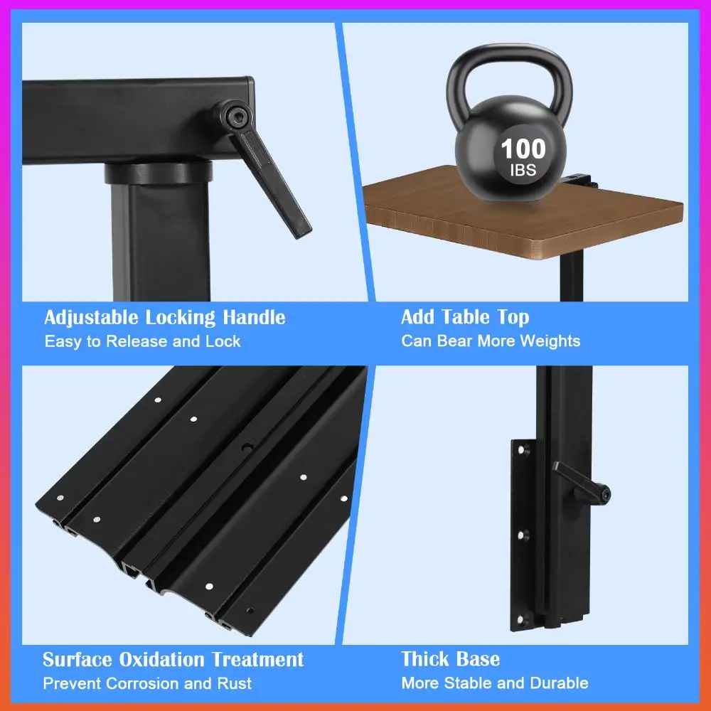 

Aluminum Alloy Removable RV Table Leg 360 Degree Swivel Height Adjustable RV Table Leg Bracket Folding Table Leg