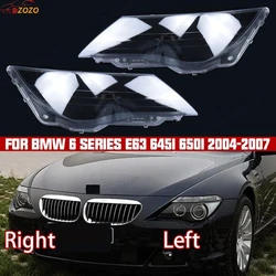 For BMW 6 Series E63 630i 645i 650i 2004-2007 Car Front Headlamps Cover Shell Waterproof Clear Headlight Lens Replace Original