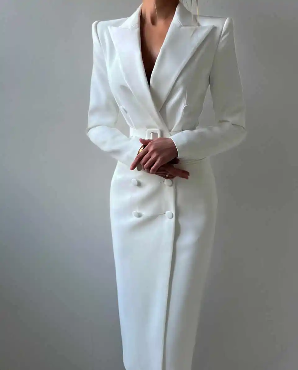 Elegant Women Blazer Dress Customized Slim Fit Banquet Party Gowns Jacket Sets Ladies Business Coat 2 Pieces