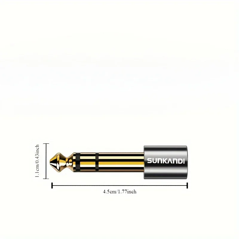SUNKANDI 1/4 inch Male to 1/8 inch Female Headphone Adapter, 6.35mm to 3.5mm Audio Jack Adapter for Guitar Amplifier, Headphone
