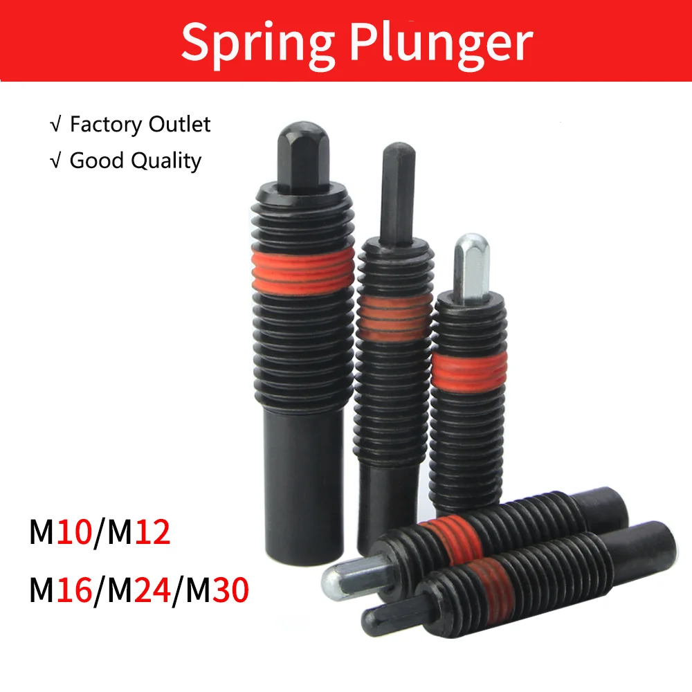 

Factory Outlet QB517 Hex Socket Heavy Duty Threaded Spring Plunger Carbon Steel Spring Loaded Ball Retractable Spring Plunger