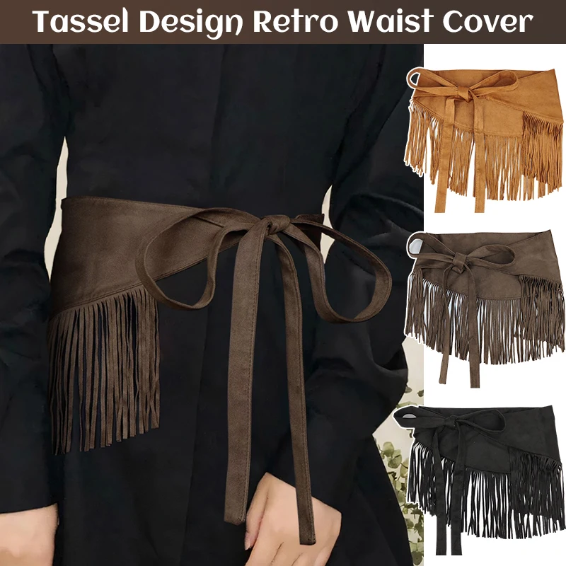 Creative Tassel Design Retro Waist Cover Lady Decor Waist Belt Autumn Winter Dress Waistbands Accessories Nightclub Costume