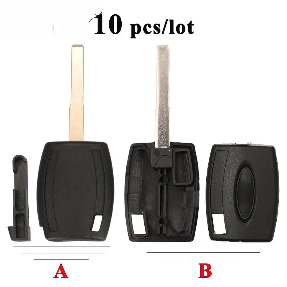 

10pcs Transponder Key Case HU101 Shell For Ford Fiesta Mondeo Focus C-Max S-Max Galaxy Kuga Remote Blank No Chip Cover