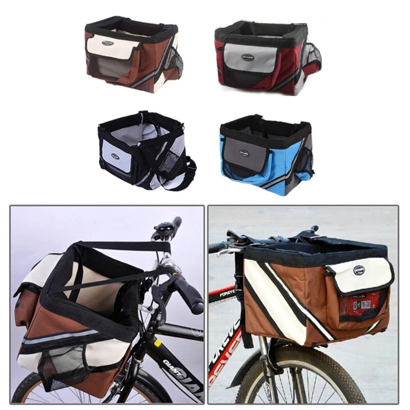 Dog Basket Front Bag Oxfords Bike Basket Pet For Dog Handlebar Bag Dog Outdoor Dropshipping