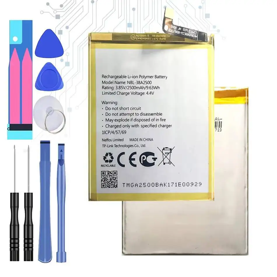 

2500Mah For TP-Link Neffos X1 Lite TP904A TP904C Nbl-38A2500 Mobile Phone Battery Lightweight Reliable Replacement