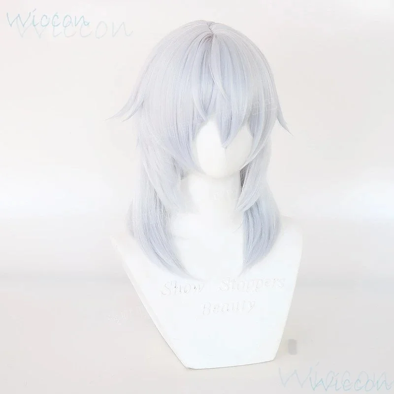 z;3,d'5,g\7/Game Themis FFXIV Fiinal Fantassy XIV FF14 role play white grey Long Wig Cosplay Prop H6,j.y'8 /c. view 5
