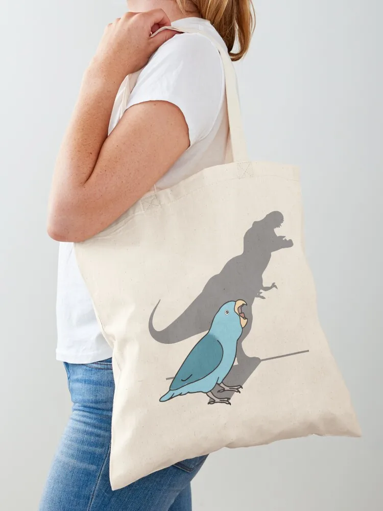 T-rex blue parrotlet Tote Bag Cloth bag custom bags tote bag university Canvas Tote