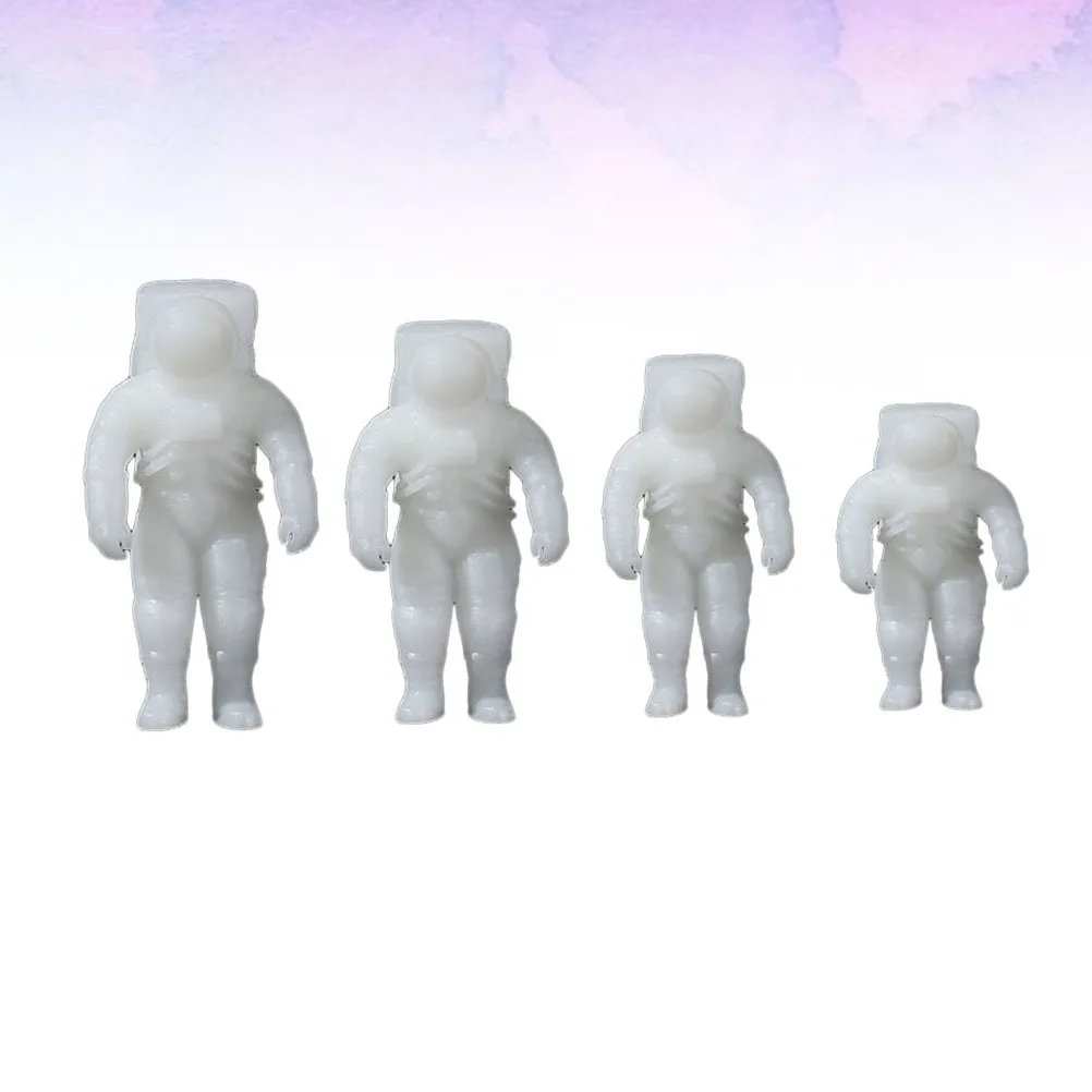 

4 шт. 3D кристалл эпоксидной смолы астронавт мини Diy орнамент для изготовления ювелирных изделий микро пейзажные аксессуары белый B стиль 01 02 03 04