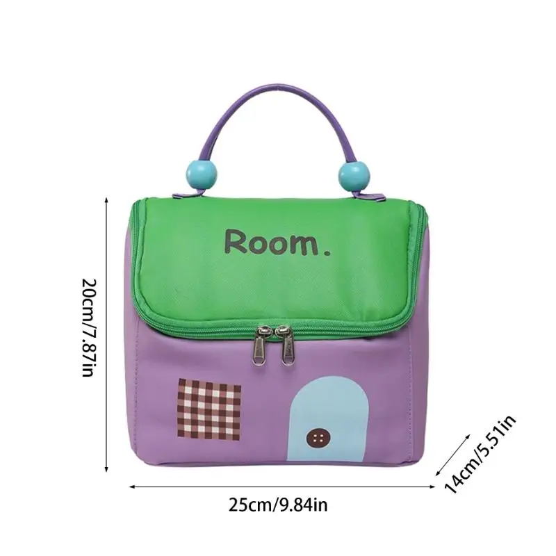 E8BD Practical Sturdy Polyester Cosmetic Storage Bag Large Capacity Design With Separate Compartments For Beauty Items