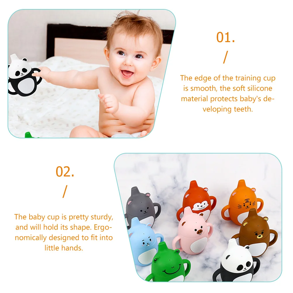 

Baby Learning Cup 200Ml Silicone Training Cup for Toddlers Spill Proof with Two Handles Ergonomic Design Soft Rim Protects Teeth