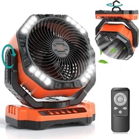 2025 Portable Wireless Fan 40000mAh Camping Fan Rechargeable Table Fan Travel Tent Fan Air Circulator Tents Outdoor Electric Fan