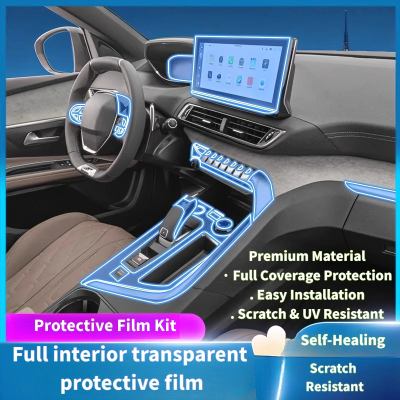 For 2022-2024 Peugeot 5008 interior protection film screen film center console film decoration