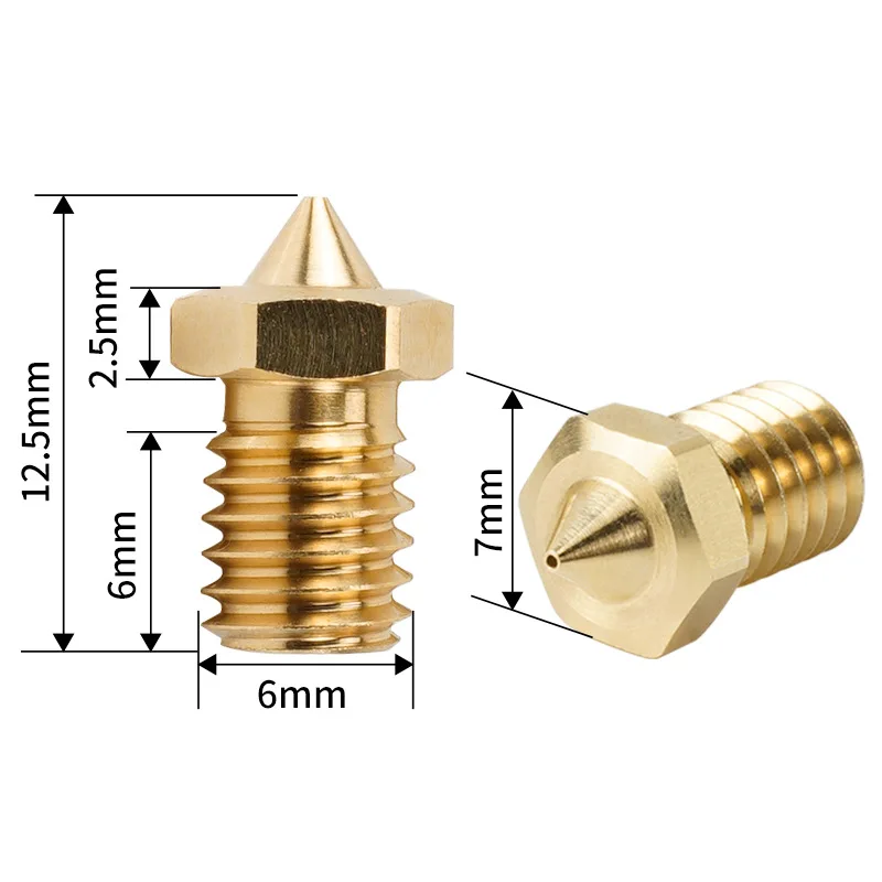 3D Printer Parts CHT High Flow Clone Nozzle 0.2mm-1.2mm For 1.75MM Supplies CR10 CR10S Ender-3 Extruder Head 3D Printer Nozzle