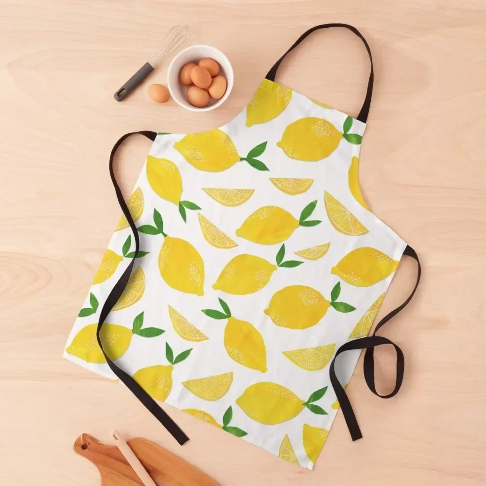 

Cut + Paste Lemon Pattern Apron For Men Home And Kitchen Manicurists chefs Apron