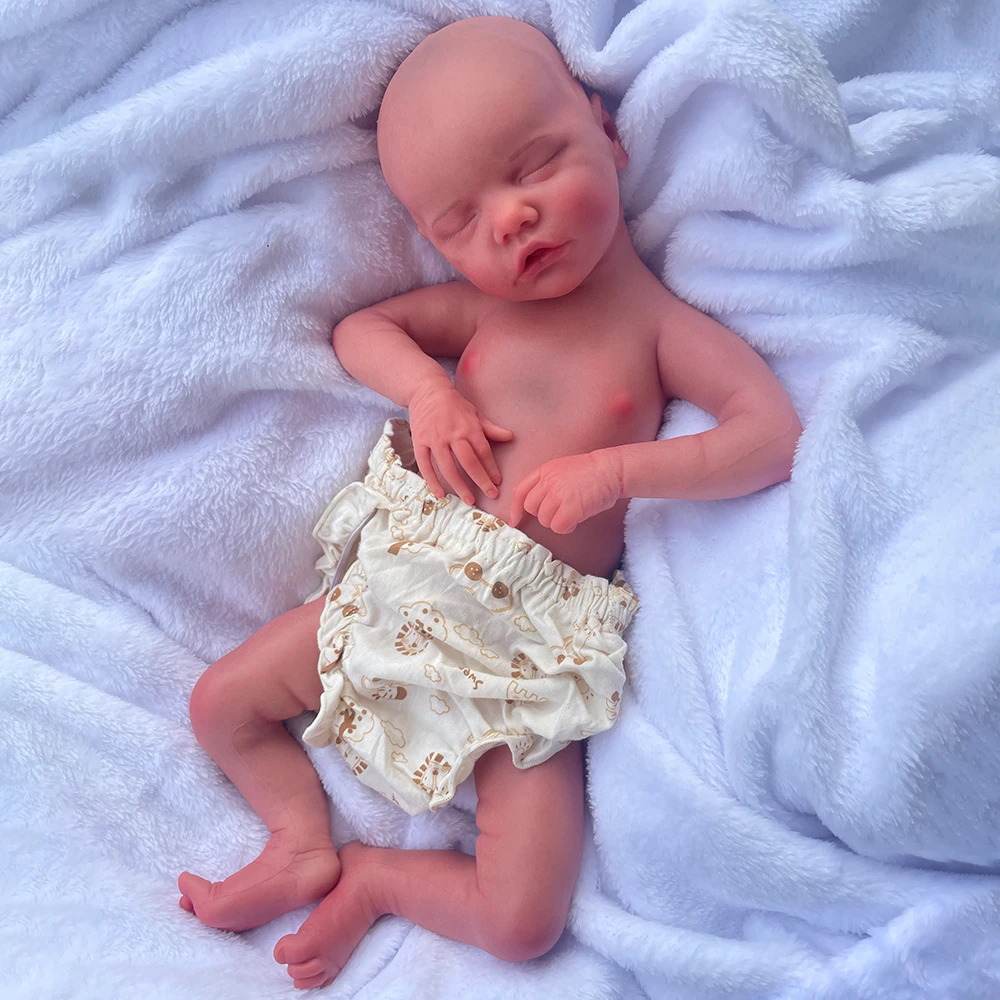 100% Handmade Silicone Reborn Dolls for Adoption and Rehoming Soft Newborn Baby Girl Collectibles Waterproof Infant Doll