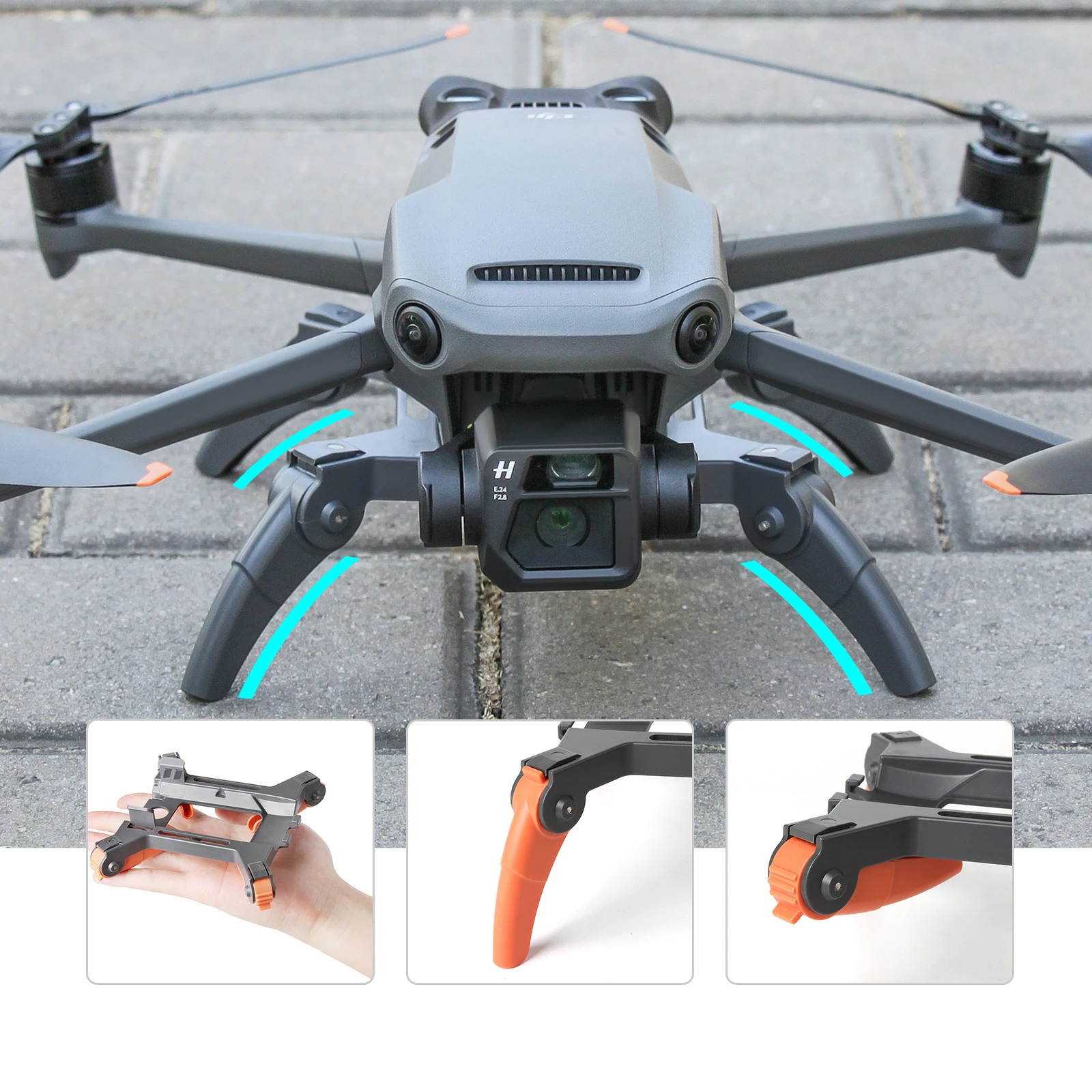 Foldable Landing Gear for DJI Mini 3 Pro Extension Support Legs Extender Protector DJI Mavic 3 Mini 2/SE/Air2S Drone Accessories