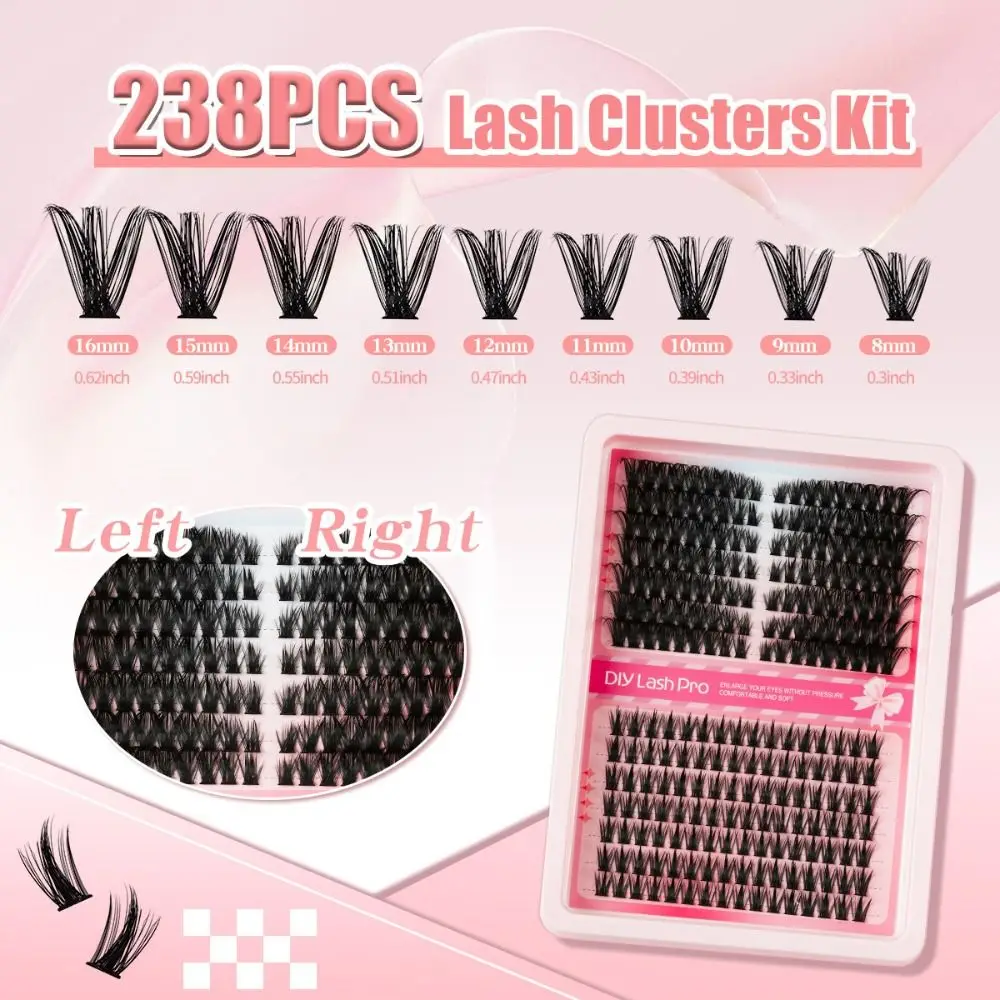 40D Cluster DIY Lash Extension Premium Mink Invisible Band False Eyelash Extension Cat Eye Lashes Manga Lash Individual Lashes