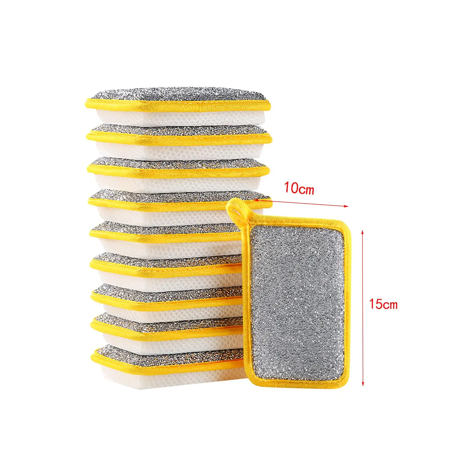 10 Artifact Sponge Carborundum Kitchen Sponge Eraser for Pan Pot Dish Sponges Kitchen Utensils Household Cleaning Non-stick Oil