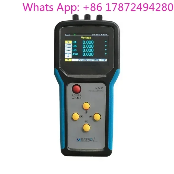 New ME435 Digital Power Quality Logger, MEATROL Three-Phase Energy Meter with 100mm Rogowski Coil (20-1kA)