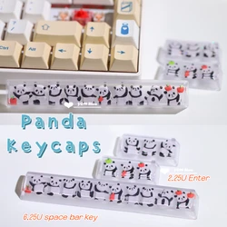 1pc Panda Keycaps Resin 2.25U Enter Keycap for Cherry MX Switches Mechanical Keyboard RGB Translucent 6.25U Spacebar Keycap