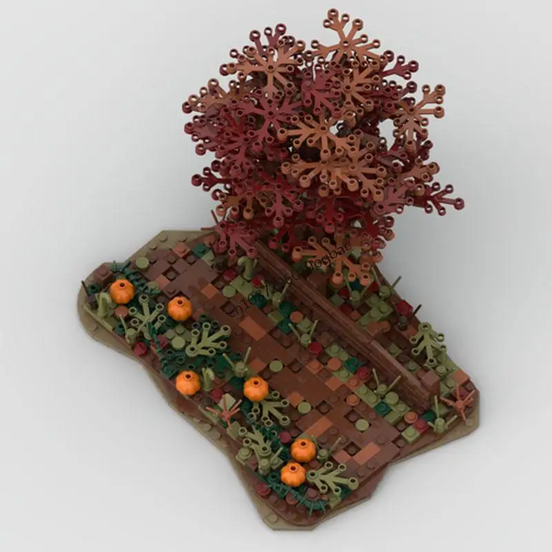 549 Uds. De ciudad, superventas, vista de calle, Moc Modular, modelo de escena de otoño, bloques de construcción Diy, Ideas creativas, juguetes para niños, regalo de cumpleaños