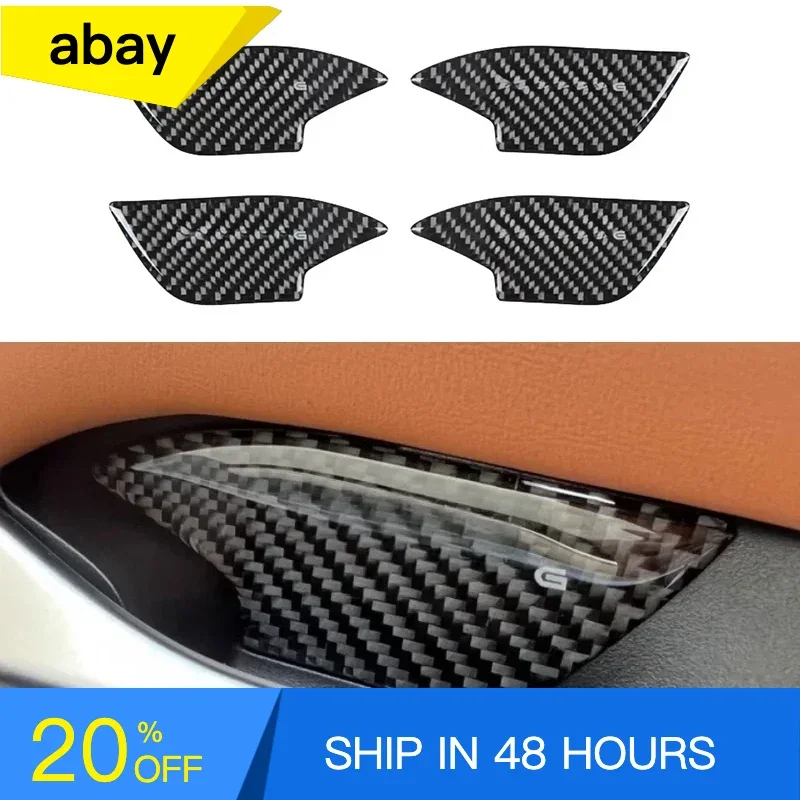

Car Inner Door Bowl Sticker Fit for Xpeng G9 2022-2024 True Carbon Fiber Inner Handle Sticker Anti-scratch Protective Sticker