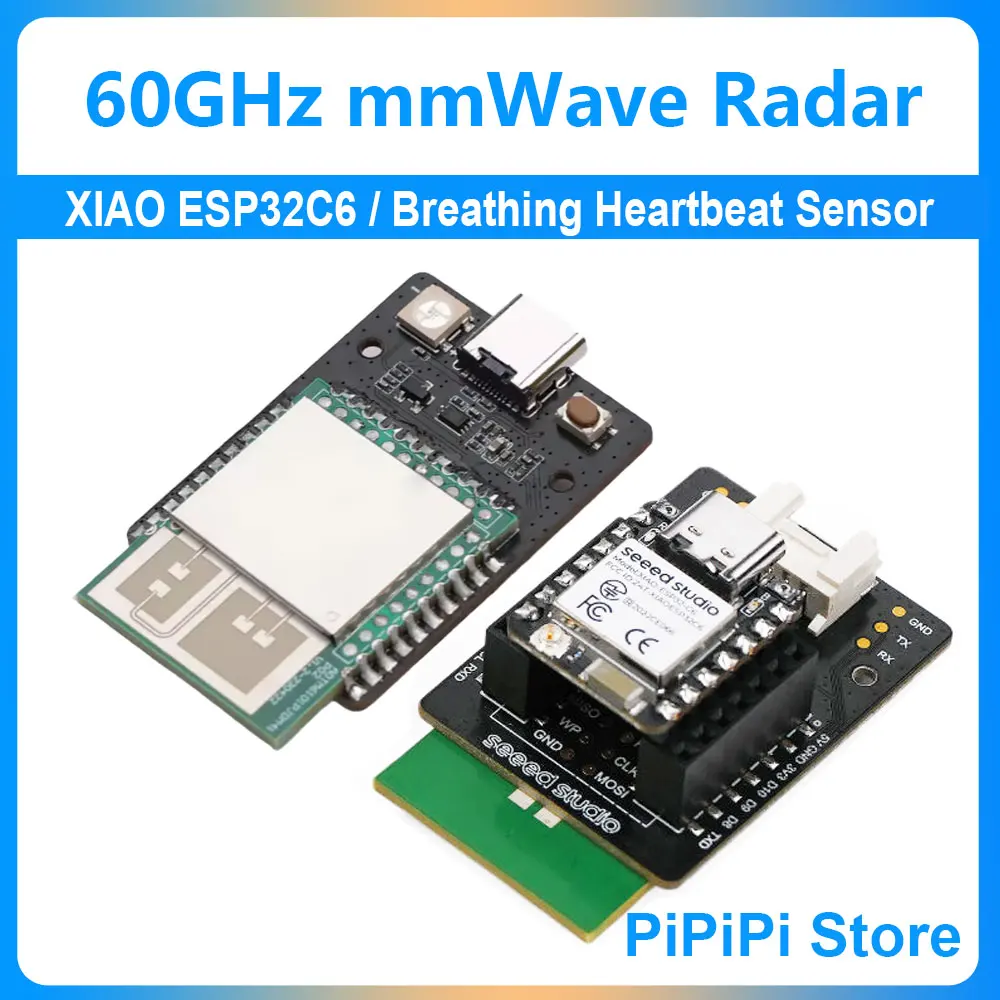 MR60BHA2 60GHz mmWave Radar Breathing and Heartbeat Detection Sensor ESPhome Home Assistant Powered by XIAO ESP32C6