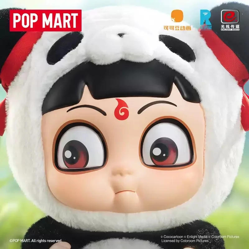 POPMART NeZha2Born Hug Series Panda Nezha Vinyl Elevator Pendant Original Toys Doll Cute Action Anime Ornaments Gift